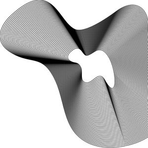 QUADRO DECORATIVO QUADRADO PRETO E BRANCO - GEOMETRICO FRACTAL - 19A1-Q
