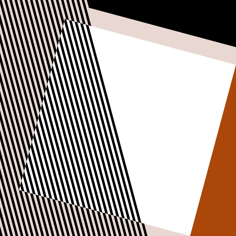 QUADRO DECORATIVO COLORIDO QUADRADO - GEOMETRICO LINHAS MINIMALISTA - 122B-Q