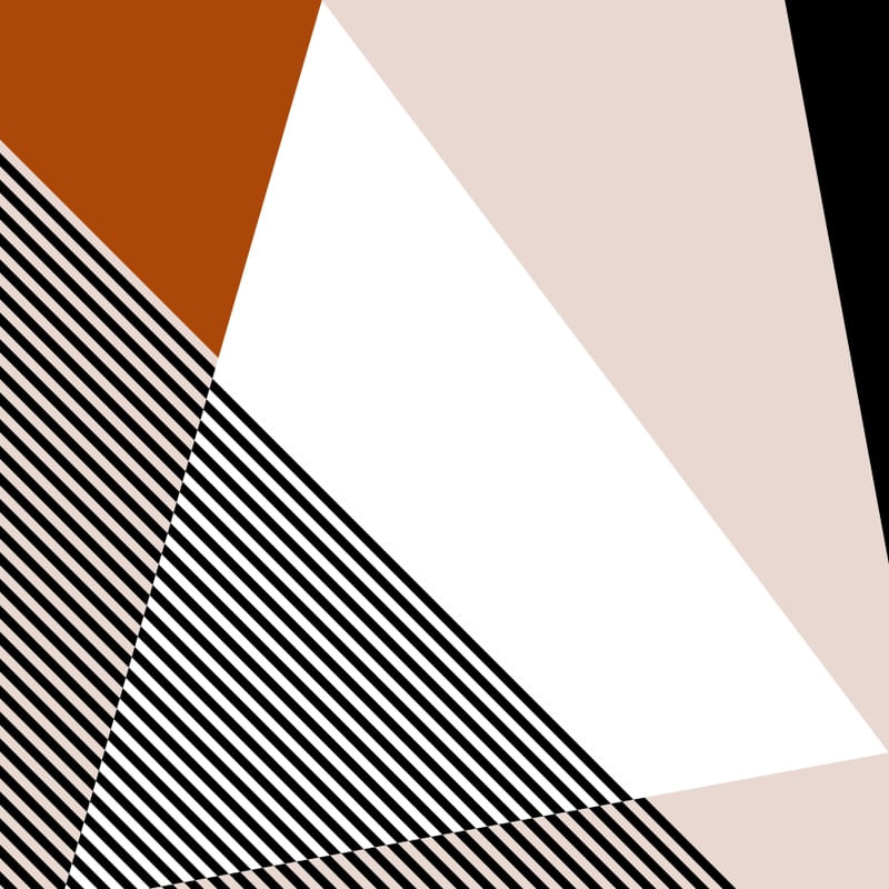 QUADRO DECORATIVO COLORIDO QUADRADO - GEOMETRICO LINHAS MINIMALISTA - 122C-Q