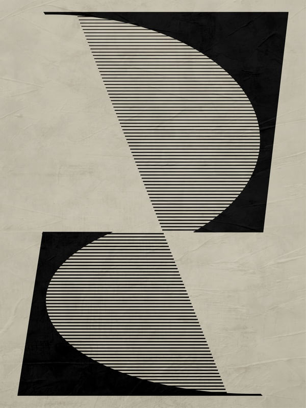 QUADRO DECORATIVO COLORIDO - GEOMETRICO LINHAS MINIMALISTA - 133A