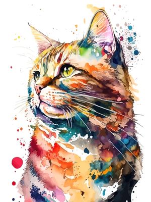 GATO COLORIDO BY AI