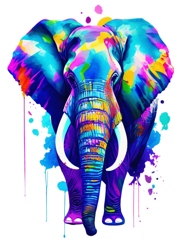 ELEPHANT WATERCOLOR BY AI