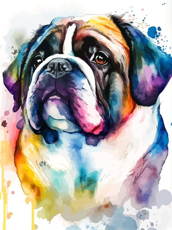 SÃO BERNARDO DOG CACHORRO COLORIDO BY AI
