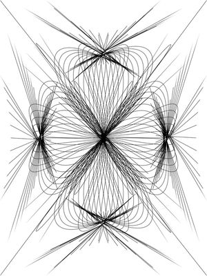 QUADRO DECORATIVO PRETO E BRANCO - GEOMÉTRICO FRACTAL - 24A1