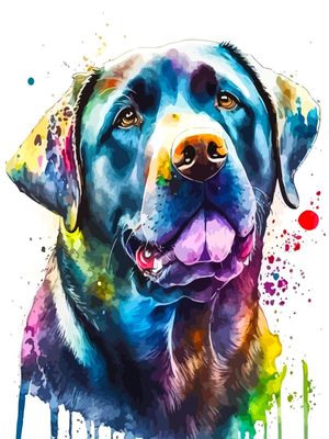 LABRADOR DOG CACHORRO COLORIDO BY AI