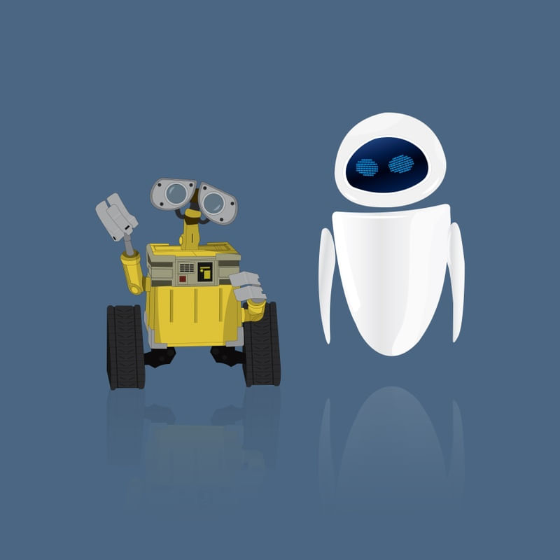 EVA E WALL-E ROBÔS