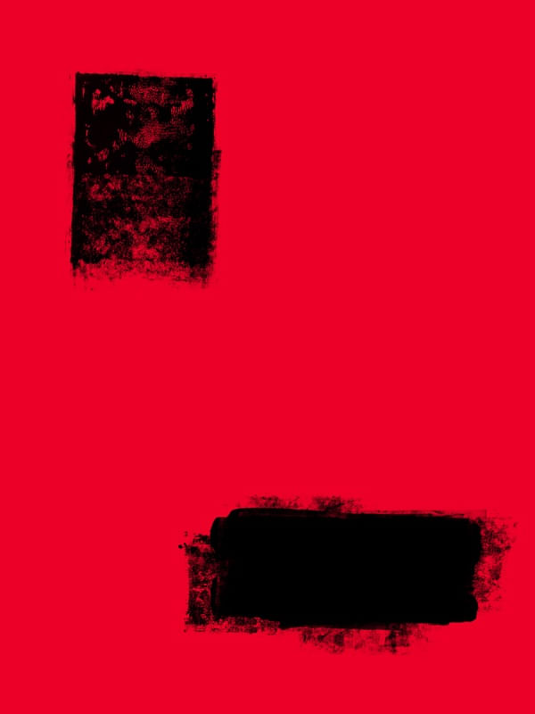 QUADRO DECORATIVO COLORIDO VERMELHO PRETO - ABSTRATO MINIMALISTA - 03A