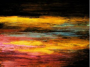 MIDNIGHT CASCADE 1 - ABSTRATO PAISAGEM COLORIDO PANORAMICO ELEGANTE PINTURA