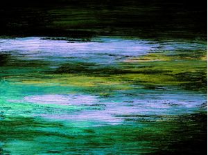 MIDNIGHT CASCADE 3 - ABSTRATO PAISAGEM COLORIDO PANORAMICO ELEGANTE PINTURA
