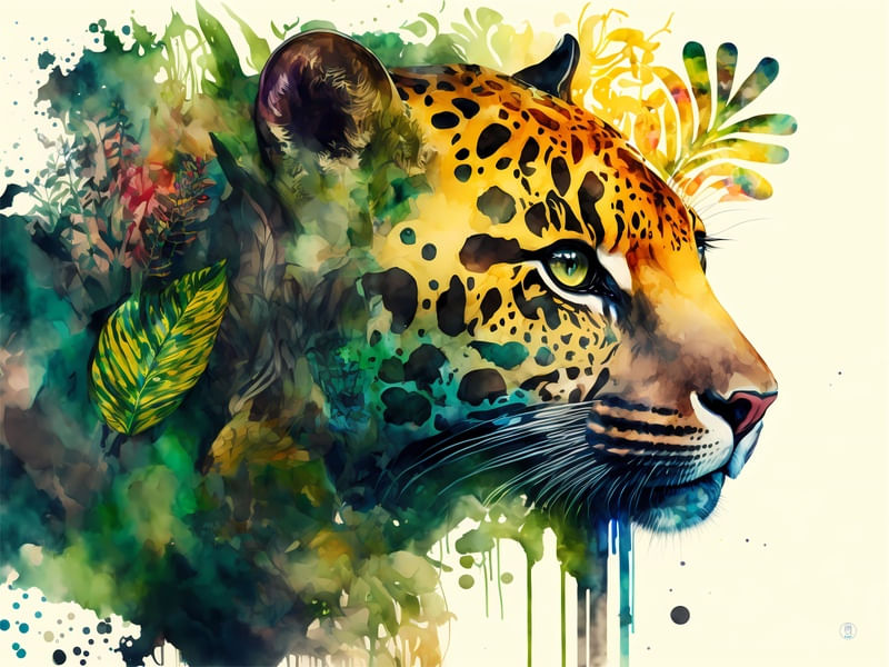 ONÇA AQUARELA BY AI