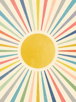 SOL ABSTRATO COLORIDO