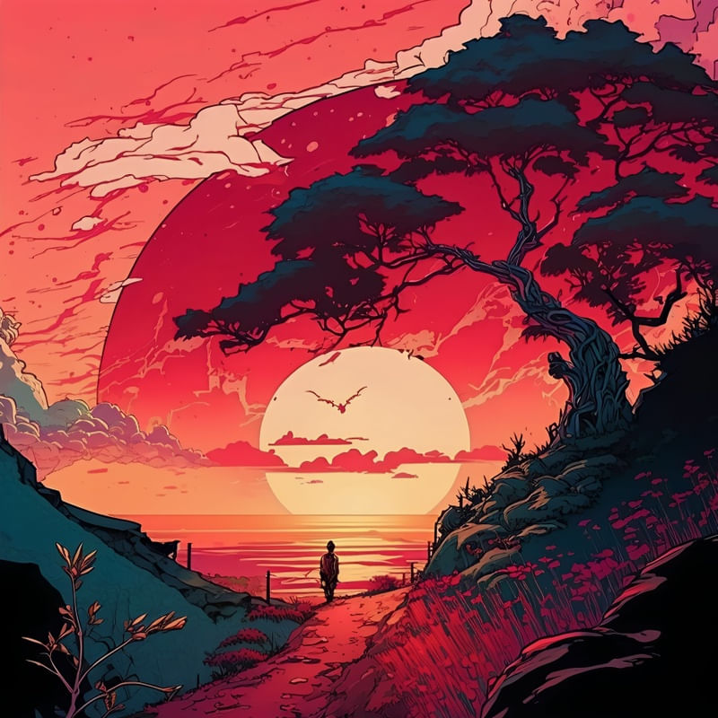 O POR DO SOL BY AI