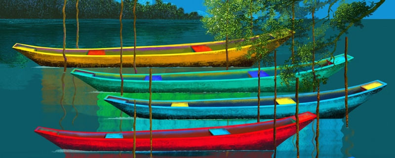 CANOAS NO ANCORADOURO ARAGUAIA III