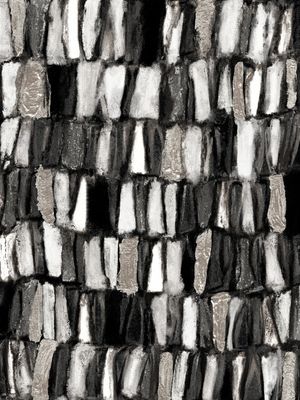 CONVERGENCE 3 RETRATO - CINZA PRETO BRANCO NEUTRO GEOMETRICO ABSTRATO PINTURA