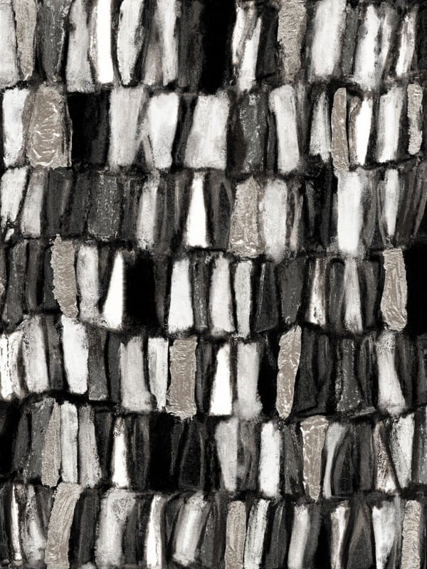 CONVERGENCE 3 RETRATO - CINZA PRETO BRANCO NEUTRO GEOMETRICO ABSTRATO PINTURA