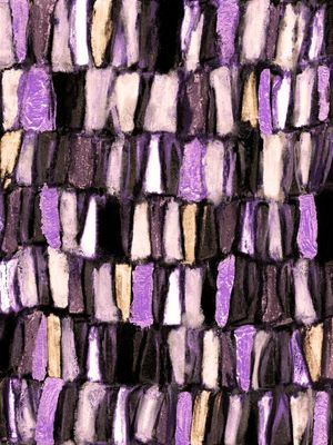 CONVERGENCE 5 RETRATO - ROXO LAVANADA AMETISTA GEOMETRICO ABSTRATO PINTURA