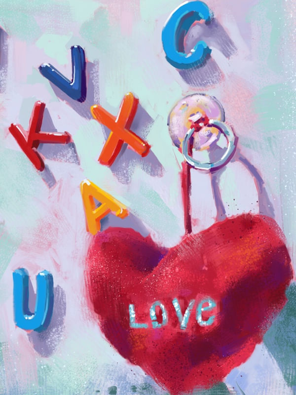 LOVE WITH HEART POR ALINE ALMADA