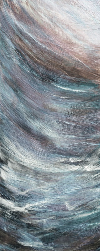 NEUTRO FLOW 2 PANORAMICO VERTICAL - ABSTRATO ONDAS ELEGANTE ORGANICO PINTURA