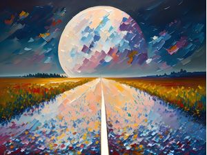 LUA CHEIA PINTURA A ÓLEO BY AI POR CRYPTOART