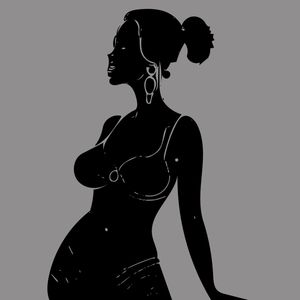 SILHUETA DE MULHER NEGRA E PODEROSA