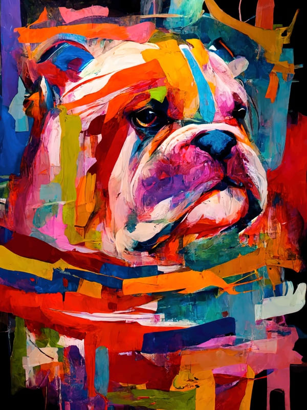 BULLDOG POP ART 02 BY AI
