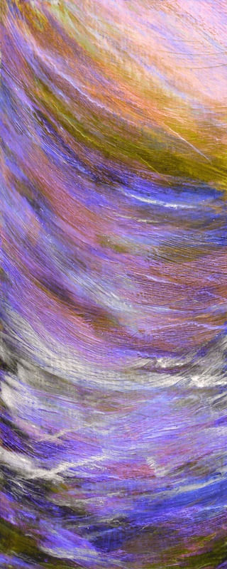 RAINBOW FLOW 4 PANORAMICO VERTICAL - ABSTRATO ONDAS COLORIDO ORGANICO PINTURA