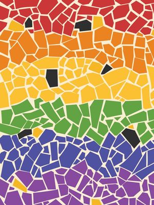 MOSAICO CAQUINHO PAULISTANO ARCO-ÍRIS - RETRATO