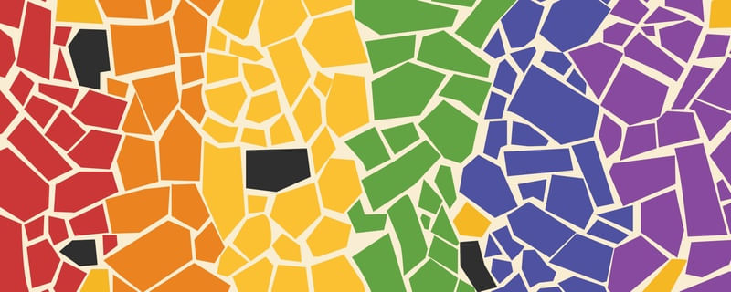 MOSAICO CAQUINHO PAULISTANO ARCO-ÍRIS - PANORAMICO