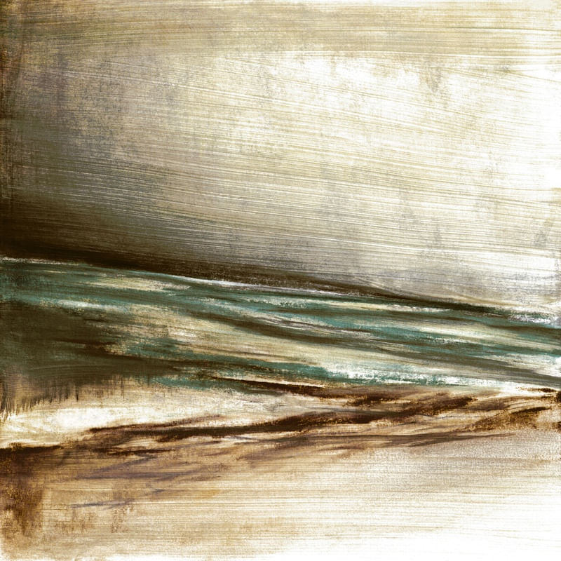 THE ESCAPIST 6 QUADRADO - BEGE SEPIA VERDE ABSTRATO ELEGANTE PANORAMICO AGUARELA PINTURA