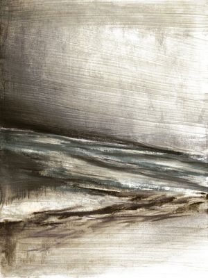 THE ESCAPIST 7 PAISAGEM - NEUTRO SEPIA ABSTRATO ELEGANTE PANORAMICO AGUARELA PINTURA
