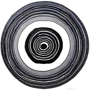 ABSTRATO CIRCULO PRETO E BRANCO