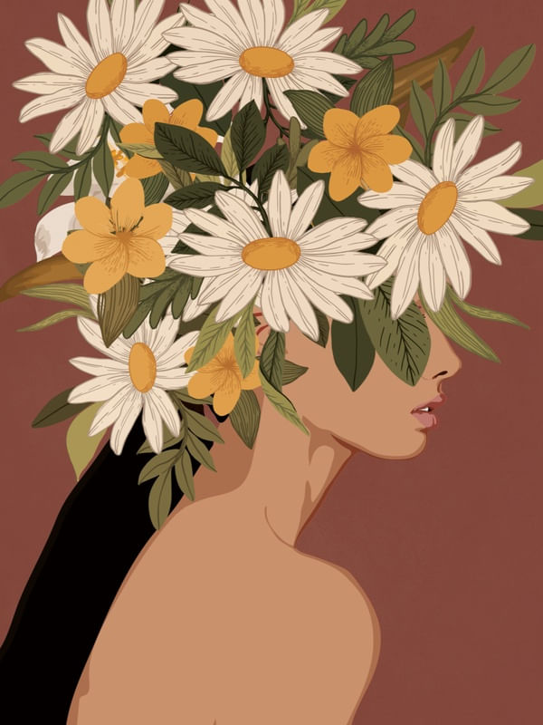 WOMAN WITH FLOWERS 3