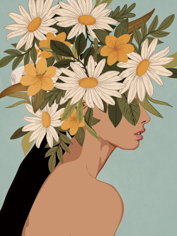 WOMAN WITH FLOWERS 4