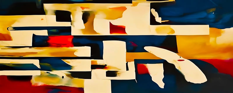 QUADRO DECORATIVO ABSTRATO DE PINCELADAS COLORIDAS - ABSTRACT ART 37B-PH BY AI