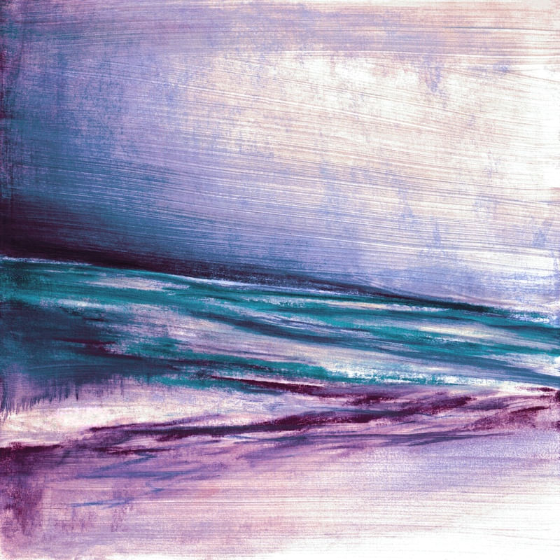 THE ESCAPIST 3 QUADRADO - AMETISTA ROXO ABSTRATO ELEGANTE PANORAMICO AGUARELA PINTURA