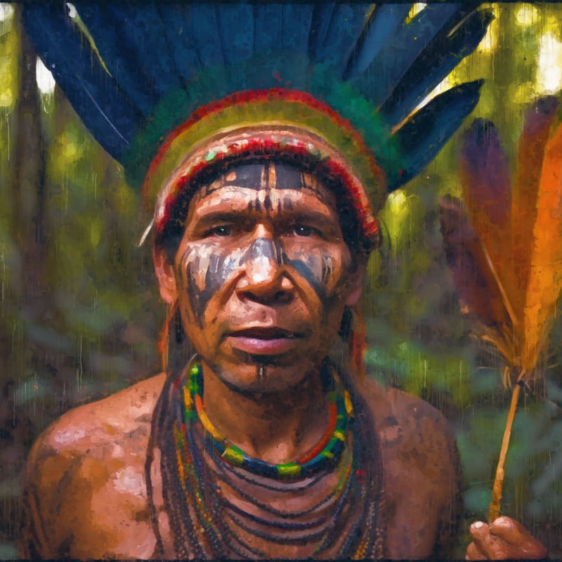 INDÍGENA COM PENAS