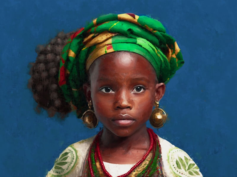 RETRATO DE MENINA AFRICANA