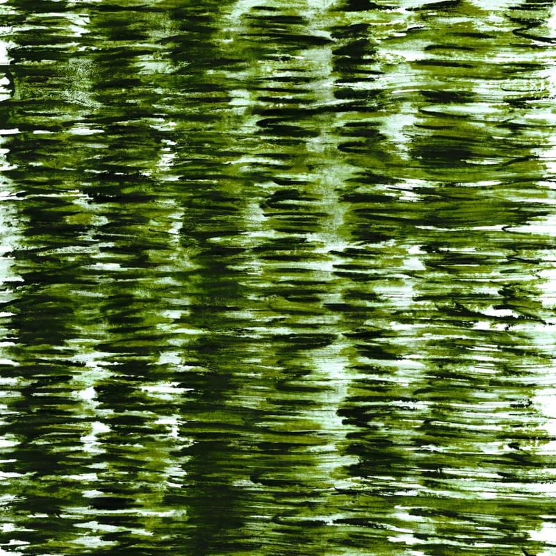 SHUFFLE ESMERALDA SELVA VERDE QUADRADO - COLORIDO ABSTRATO FLUXO PINTURA