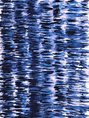 SHUFFLE INDIGO AZUL RETRATO - COLORIDO ABSTRATO FLUXO PINTURA