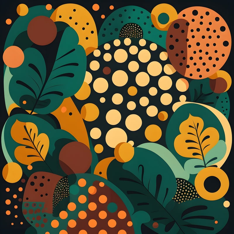 FLORESTA TROPICAL E BOLAS BY AI