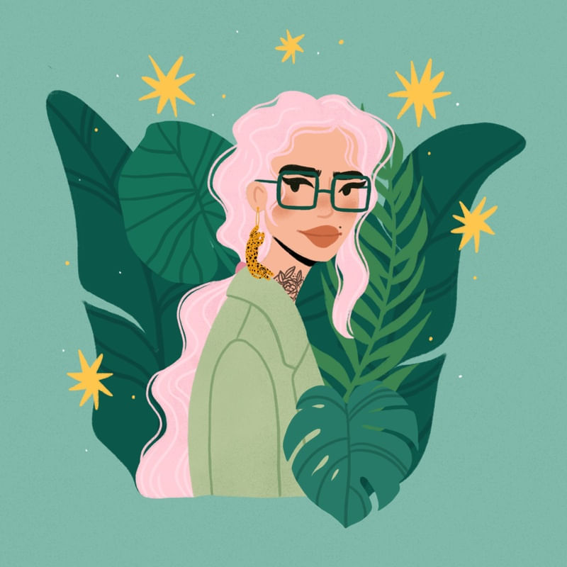 PINK HAIR JUNGLE GIRL