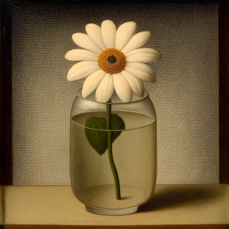 FLOR EM POTE DE VIDRO BY AI