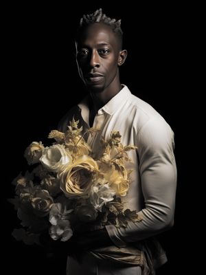 HOMEM COM FLORES 05 BY AI