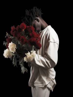 HOMEM COM FLORES 06 BY AI