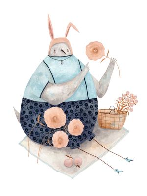 CLAUDIA VOGLHUBER - DOVE WITH SPRING FLOWERS