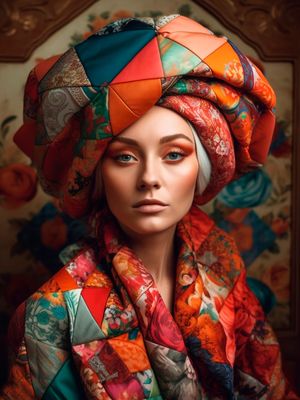 GAROTA PATCHWORK BY AI