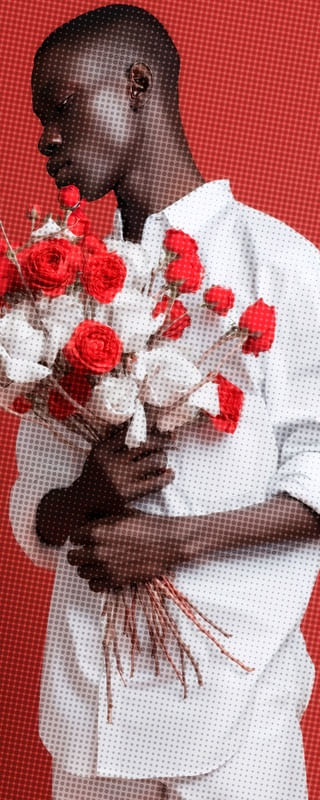 HOMEM COM FLORES 15 BY AI