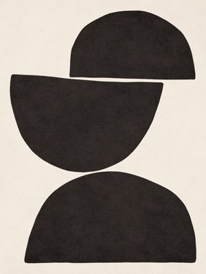 MINIMALIST GEOMETRIC FORMS - BLACK 01