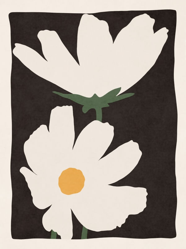 MINIMALIST FLOWERS - BLACK 01