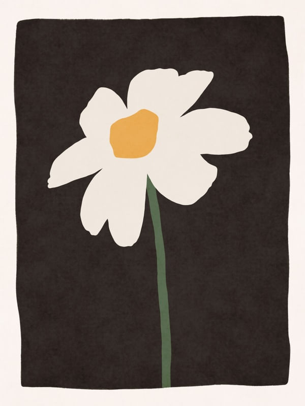 MINIMALIST FLOWER - BLACK 02